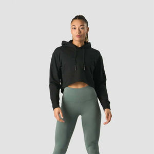 Vente en gros de sweats à capuche courts pour femmes avec logo personnalisé, sweats à capuche et pulls décontractés pour femmes, sweats à capuche courts surdimensionnés pour femmes - Product Image 6