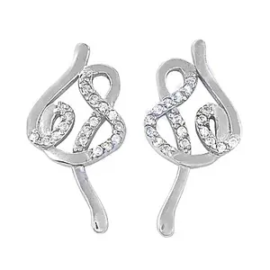 Boucles d'oreilles délicates en argent 925 avec zircone cubique pour femmes, bijoux élégants en cristal - Product Image 2