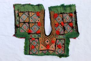 <b>Vintage</b> Boho Banjara Embroidered Neck Yoke Banjara Embroidery Collar Banjara Fabric Textile - Product Image 5