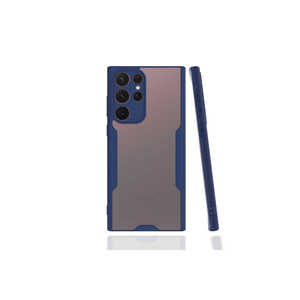 Coque Premium HRMN Bleu Marine Parfait pour Samsung Galaxy S22 Ultra – Étui de Protection Antichoc en Silicone Fin Électroplaqué - Product Image 1