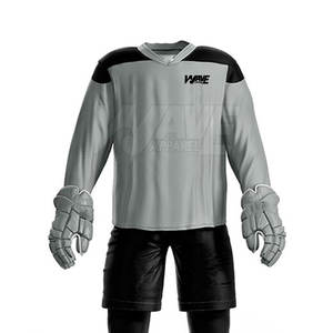 ชุดยูนิฟอร์มฮอกกี้น้ำแข็งแบบสั่งทำขายดี บริการ OEM ผลิตจากผ้าโพลีเอสเตอร์ 100% เป็นมิตรกับสิ่งแวดล้อม ระบายอากาศได้ดี สำหรับขายออนไลน์ - Product Image 5