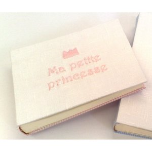 Álbum de Fotos de Boda con Bordado de Lino y Caja, Mini Álbum de Recortes DIY con Cubierta de Tela 4x6 - Product Image 3
