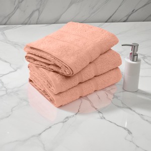 Serviette de toilette 100% coton 50x100 cm – Très absorbante et douce – Motif diamant, bordure grecque, 2 motifs Cam et Castle – Multicolore - Product Image 4