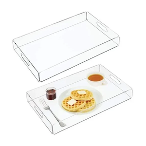 Transparent Acrylic Tray Perfume And Cosmetic Product Organizer Crafts Home And Desk acrylic tray - Product Image 3