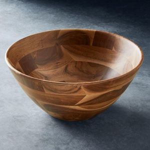 Offre Spéciale bois alimentaire fruits vaisselle bols salade ronde fruits secs bols vente en gros OEM/ODM solide bois bol avec logo personnalisé vaisselle - Product Image 2