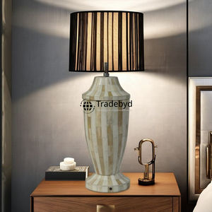 Elegante Lámpara de Mesa Decorativa Moderna con Incrustaciones de Hueso, LED E26 AC, Ecológica, Hecha a Mano para Sala de Estar, Tradebyd - Product Image 1