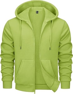 Sweat-shirts à capuche pour hommes de haute qualité, poids lourd, fermeture éclair régulière, 100% coton, respirant pour l'hiver, coupe régulière, logo personnalisé, fabricant - Product Image 1