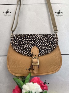 Sac à main à bandoulière en cuir recyclé Sac à main élégant en cuir multicolore pour femmes Sac à main polyvalent - Product Image 5