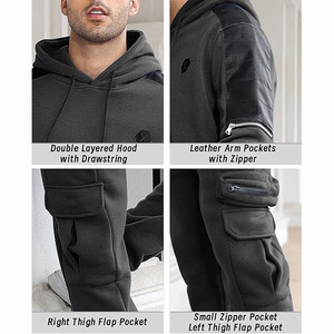 Survêtements d'hiver légers de qualité supérieure pour hommes Vêtements de jogging respirants écologiques Vente en gros Vêtements d'hiver à motif solide - Product Image 2