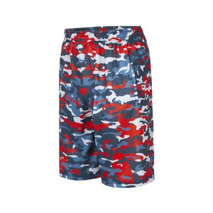 Pantalones cortos deportivos de verano para hombre de poliéster 100% al por mayor, transpirables, con estampado digital personalizado, método informal, estilo teñido liso - Product Image 3