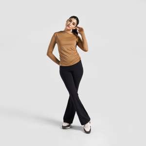 Sleek Camel Ruche <b>Top</b> Breathable Feature - Product Image 4