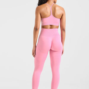 Venta directa de fábrica Sujetador deportivo de talla grande hecho a medida Material transpirable sólido con estilo simple Mejor precio Logotipo frontal Ropa de gimnasio - Product Image 4