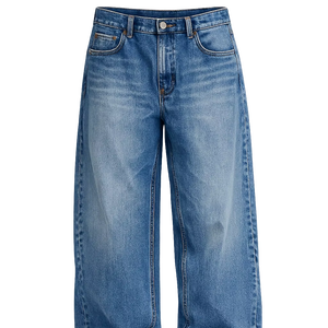 Jeans de Mezclilla Extra Anchos para Hombre, Corte Holgado, Estilo Urbano, Color Claro - Product Image 2