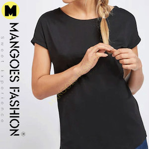 เสื้อยืดลำลองแขนคอกลมผ้าฝ้ายสำหรับผู้หญิงสำหรับกิจกรรมกลางแจ้งฤดูร้อน - Product Image 6