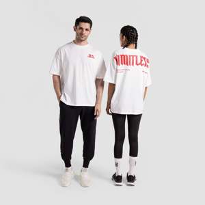 เสื้อยืด GA Limitless Oversized ผ้าฝ้าย 100% ระบายอากาศได้ดี สีขาว แบบเจอร์ซีย์  ด้วยเทคนิคการฟอกสีแบบ Acid Wash น้ำหนักผ้า 300gsm ลายเรียบ พร้อมโลโก้ - Product Image 1