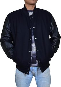 OEM Custom <b>Men's</b> Plus Size <b>Baseball</b> <b>Jacket</b> Long Style Varsity High Quality Embroidery Leather <b>for</b> Winter Canvas Fabric - Product Image 6
