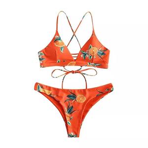 Maillot de bain bikini deux pièces sexy pour femmes, style string, ajustement réglable, été, plage, logo personnalisé, fournisseur OEM - Product Image 2