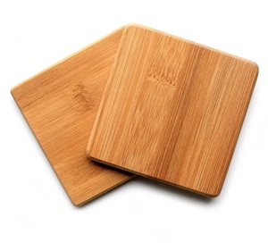 Ensemble de sous-verres carrés en bois de noyer faits à la main, style classique, écologiques, sous-verres rustiques pour boissons, épaisseur de 5 mm, logo de couleur personnalisé - Product Image 3