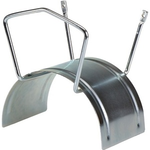 Support de tuyau en acier galvanisé Midi, largeur 220 mm, profondeur 170 mm, chromé, sans chrome, supports ALBA - Product Image 1