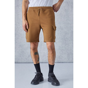 GRIMELANGE CERVINO <b>Men's</b> Elasticated Waist Embroidery Detail Kargo Pocket Comfort <b>Shorts</b> - Product Image 4