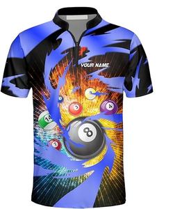 T-shirt de sport personnalisé de haute qualité pour homme, maillot de billard et snooker, imprimé par sublimation, séchage rapide, respirant - Product Image 2
