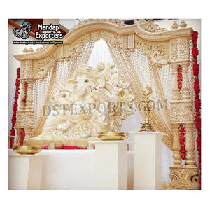 โต๊ะทางเข้างานแต่งงานของมหาราชานี่ของตกแต่งรูปพระพิฆเนศตกแต่งงานแต่งงานรูปปั้นพระพิฆเนศฮินดู - Product Image 1