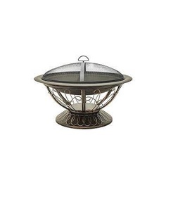 Vente en gros de feu de bois d'extérieur 32 pouces 3 en 1 rond de camping en acier corten en métal barbecue grill table à seau à glace - Product Image 6