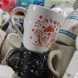 Cross Border Ceramic Coffee Cup Set Japanese Retro High-end Restaurant Milk Cup Milk <b>Tea</b> Shop Cup Plate Rough Pottery <b>Tea</b> Set - Product Image 1