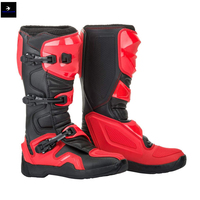 Bottes de moto à tige en PU, semelle extérieure en caoutchouc, sangle à boucle, imperméables, respirantes, été, toutes saisons, bout fermé, gris, noir