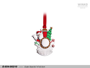 Winko XMAS ORN Christmas <b>Ornament</b> Hanging Decoration <b>Ornament</b>, Santa In Steam Engine Christmas Tree W/ Epoxy, W/ 5" <b>Red</b> Ri... - Product Image 1