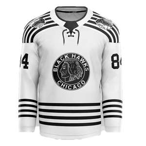 Maillots de hockey sur glace unisexes pour adultes, sur mesure, réversibles, en maille, 100 % polyester, respirants, anti-humidité, séchage rapide, imprimés, en gros - Product Image 4