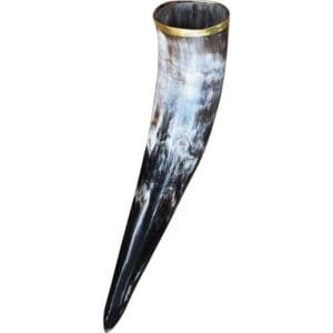 Taza de cuerno para beber vikingo Natural de alta calidad, soporte de hierro, logotipo de sublimación personalizado, Zehra Industries, VH-0047 para uso en fiestas de cerveza - Product Image 4