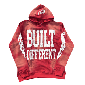 100% coton lavé à l'acide pull à capuche hiver Streetwear en détresse broderie doublé motif solide Service OEM avec logo avant - Product Image 6