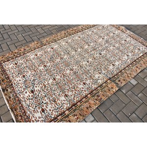 Tapis turc 4,9x8 pieds (148x244 cm), tapis vintage brun patchwork - Product Image 2