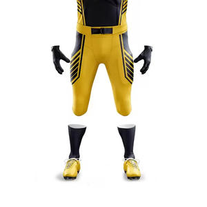 Uniformes de football américain de haute qualité 100% polyester à manches courtes pour hommes, grandes tailles, respirants, séchage rapide, couleur personnalisée, faible MOQ - Product Image 6