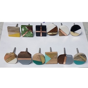 Perillas de Madera y Resina de Diseño Personalizado para Puertas Principales de Sala de Estar y Dormitorio, Perillas de Madera Elegantes para Puertas y Cajones, Gran Venta - Product Image 6