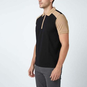 Men's Plus Size Breathable Jersey for <b>Shirt</b> Short Sleeve Knitted Casual Zipper <b>Collar</b> Solid Design - Product Image 5