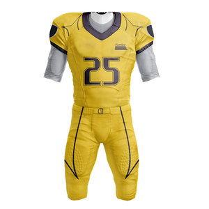 Uniforme de football américain de qualité supérieure en tissu polyester doux, idéal pour l'entraînement intensif et le confort le jour du match - Product Image 3
