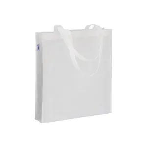 Borse Shopper Promozionali Eco-Friendly in R-PET con Manici Lunghi e Design Resistente con Soffietto - Product Image 2