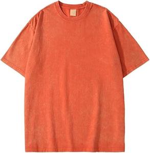 Venta al por mayor 100% algodón lavado ácido Sun Fade camisetas de gran tamaño 250Gsm peso pesado hombro caído diseño Vintage transpirable Jersey - Product Image 2