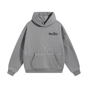 เสื้อฮู้ดดี้โอเวอร์ไซส์แบบกำหนดเอง เสื้อสเวตเชิ้ตฮู้ดดี้โอเวอร์ไซส์สีพื้น เสื้อฮู้ดดี้โอเวอร์ไซส์ลำลอง สตรีทแวร์ เสื้อฮู้ดดี้โอเวอร์ไซส์ - Product Image 1