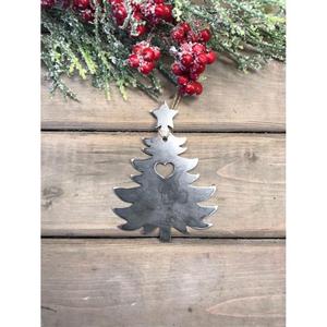 Adorno de árbol de pino galvanizado, colgante de jardín, artesanía de Navidad, Metal de buena calidad, decoración del hogar, artesanía y acento navideño - Product Image 6