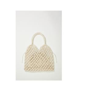 Pochette en macramé colorée à thème moderne, portefeuille en macramé tissé à la main, sac à main bohème avec franges, acheter en Inde - Product Image 2