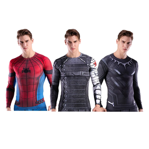 Camiseta Deportiva de Poliéster y Elastano de Marvel, Camiseta de Compresión de Secado Rápido para Fitness, Disfraces de Anime de Manga Larga - Product Image 2