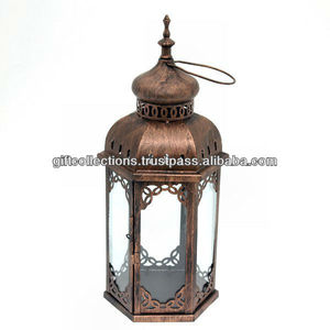 Best Quality <b>White</b> Metal Candle <b>Lantern</b> with Luxurious Design for Worldwide Export from Indian Manufacturer - Product Image 5