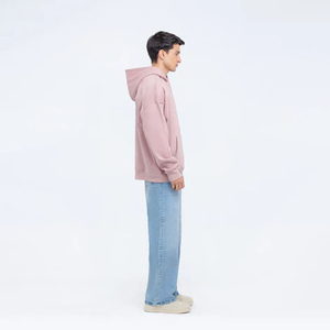 Sudadera con capucha de gran tamaño para hombre con estampado de logotipo personalizado de alta calidad de algodón pesado con hombros caídos para invierno - Product Image 2