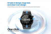 Montre connectée 4G pour la santé et la sécurité des personnes âgées vivant seules, avec suivi du rythme cardiaque, appel d'urgence, positionnement GPS