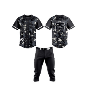Uniforme de béisbol de botón completo personalizado de calidad 100% con conjunto combinado de secado rápido, ropa unisex reciclable, softbol sublimado - Product Image 6