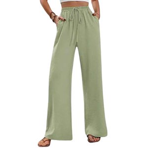 <b>Lightweight</b> <b>Women</b> Cotton <b>Trousers</b> with Relaxed Fit and Soft Touch for <b>Summer</b> Casual Fashion - Product Image 4
