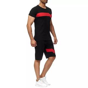 Conjunto de camiseta y pantalones cortos OEM de alta calidad con logotipo personalizado para hombre, ropa deportiva de verano, ropa informal personalizada para correr de algodón, conjuntos cortos para hombre - Product Image 2
